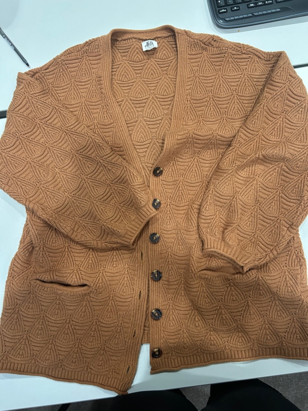 Anthropologie dRA Los Angeles Cozy Textured Knit Button-Front Cardigan